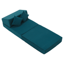 Összecsukható matrac/fotel, 2v1, petróleumzöld, PELOS