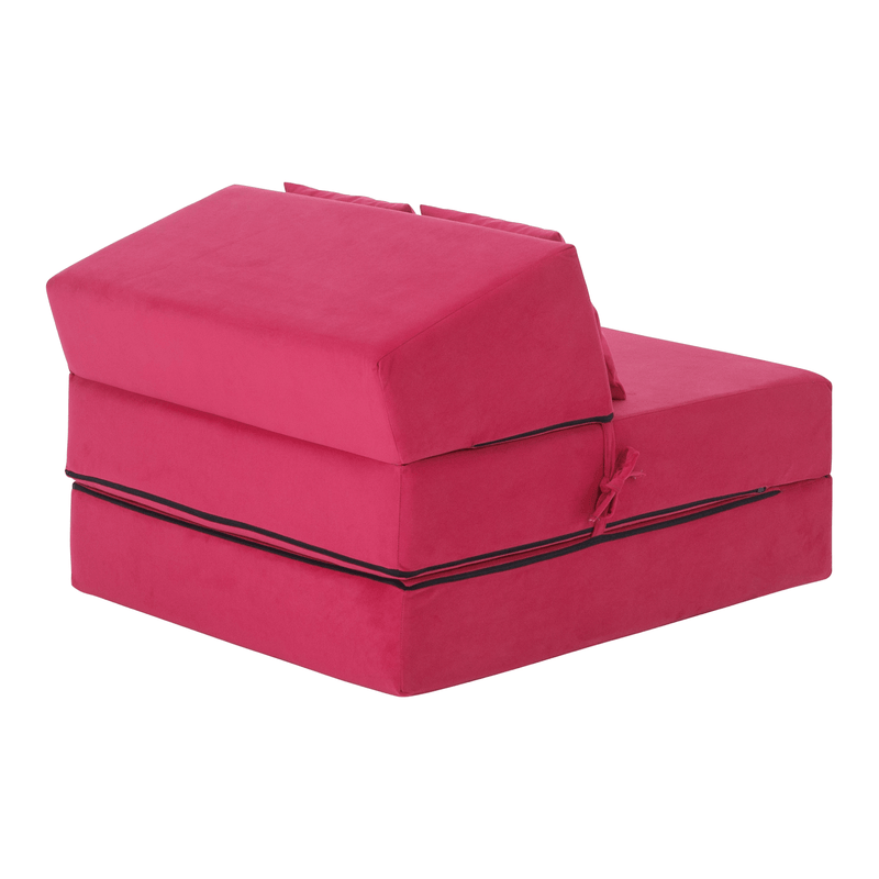 Összecsukható matrac/fotel, 2v1, rózsaszín magenta, PELOS