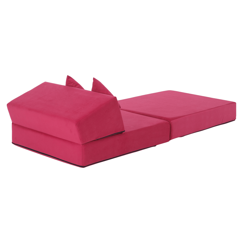 Összecsukható matrac/fotel, 2v1, rózsaszín magenta, PELOS