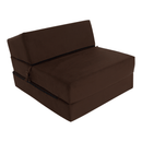 Összecsukható matrac/fotel, 2v1, barna, PELOS