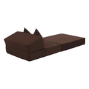 Összecsukható matrac/fotel, 2v1, barna, PELOS