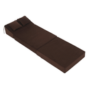 Összecsukható matrac/fotel, 2v1, barna, PELOS