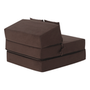 Összecsukható matrac/fotel, 2v1, barna Taupe, PELOS