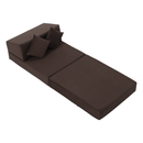 Összecsukható matrac/fotel, 2v1, barna Taupe, PELOS
