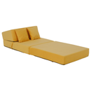 Összecsukható matrac/fotel, 2v1, sárga, PELOS