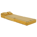 Összecsukható matrac/fotel, 2v1, sárga, PELOS