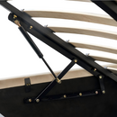 Ágy ráccsal, 180x200, sötétszürke Velvet szövet, PENELOPE