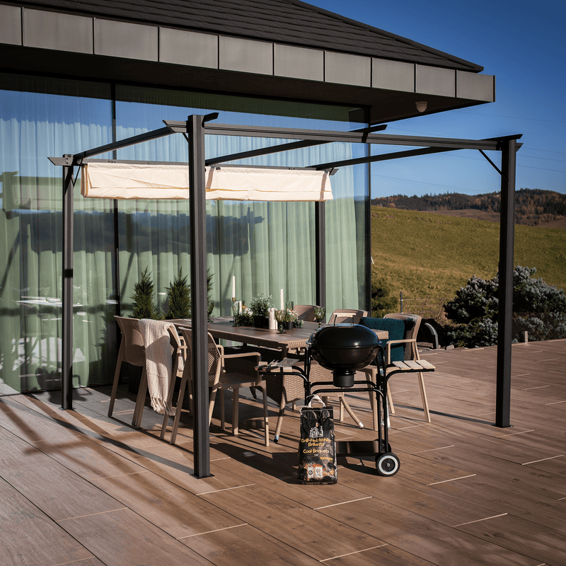 Pergola csúsztatható tetővel, alumínium, PEPY BASIC