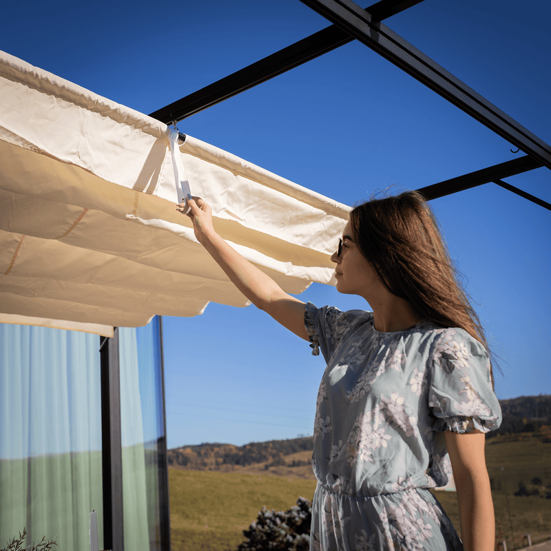 Pergola csúsztatható tetővel, alumínium, PEPY BASIC