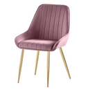 Étkezőszék, rózsaszín Velvet anyag/gold króm-arany, PERLIA
