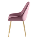 Étkezőszék, rózsaszín Velvet anyag/gold króm-arany, PERLIA