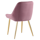 Étkezőszék, rózsaszín Velvet anyag/gold króm-arany, PERLIA