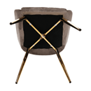 Étkezőszék, szürkésbarna Taupe/gold króm-arany, PERLIA