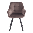 Design fotel, szürkésbarna Velvet/fekete, PETIN