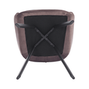 Design fotel, szürkésbarna Velvet/fekete, PETIN