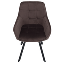 Design fotel, szürkésbarna Velvet/fekete, PETIN