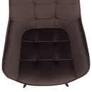 Design fotel, szürkésbarna Velvet/fekete, PETIN