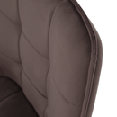 Design fotel, szürkésbarna Velvet/fekete, PETIN