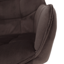 Design fotel, szürkésbarna Velvet/fekete, PETIN