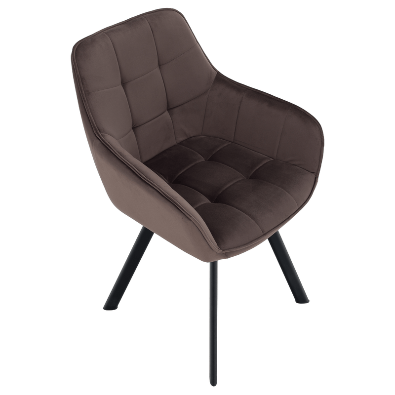Design fotel, szürkésbarna Velvet/fekete, PETIN