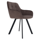 Design fotel, szürkésbarna Velvet/fekete, PETIN