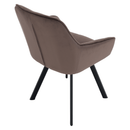 Design fotel, szürkésbarna Velvet/fekete, PETIN