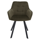 Design fotel, zöld Velvet/fekete, PETIN