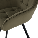 Design fotel, zöld Velvet/fekete, PETIN