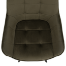 Design fotel, zöld Velvet/fekete, PETIN