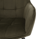 Design fotel, zöld Velvet/fekete, PETIN