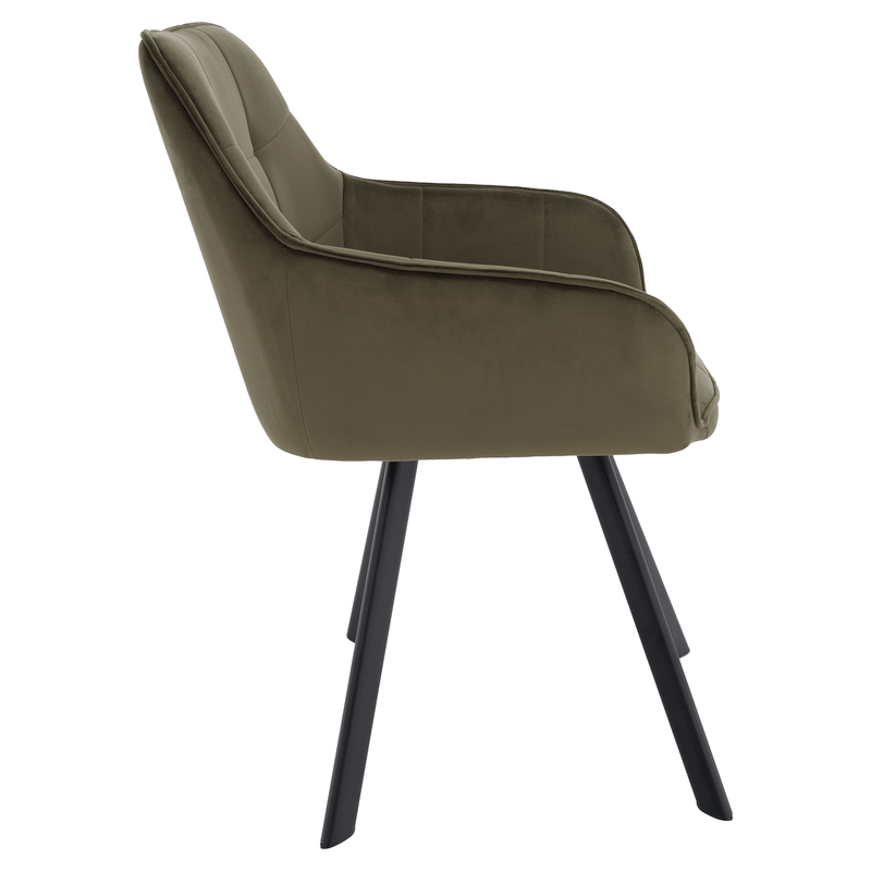 Design fotel, zöld Velvet/fekete, PETIN