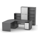 Fiókos elem zárral, grafit/fehér, RIOMA NEW TYP 30