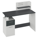 Számítógépasztal, fehér/grafit, PLATON NEW