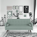 Kinyitható kanapé, zöld-mentol szövet, OTISA