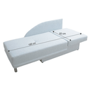 Kanapé ágyfunkcióval, világoskék anyag, jobbos kivitel, LAUREL