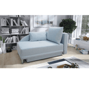 Kanapé ágyfunkcióval, világoskék anyag, jobbos kivitel, LAUREL