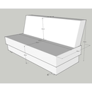 Kanapé ágyfunkcióval és ágyneműtartóval, szövet türkiz, ALABAMA