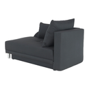Kinyitható kanapé, szürke-fekete szövet, jobbos, LAUREL