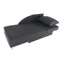 Kinyitható kanapé, szürke-fekete szövet, jobbos, LAUREL