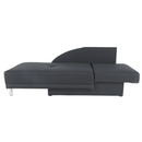 Kinyitható kanapé, szürke-fekete szövet, jobbos, LAUREL
