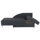 Kinyitható kanapé, szürke-fekete szövet, jobbos, LAUREL