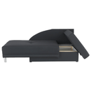 Kinyitható kanapé, szürke-fekete szövet, jobbos, LAUREL