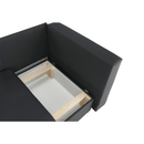 Kinyitható kanapé, szürke-fekete szövet, jobbos, LAUREL