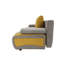Kinyitható kanapé, szürke-barna/sárga, BOLIVIA