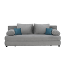 Kanapé ágyfunkcióval, szürke/türkiz, CLIV