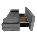 Kanapé ágyfunkcióval, szürke/türkiz, CLIV