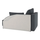 Kinyitható kanapé, szürke-fekete szövet, balos, LAUREL