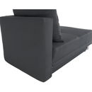 Kinyitható kanapé, szürke-fekete szövet, balos, LAUREL