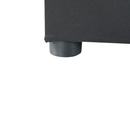 Kinyitható kanapé, szürke-fekete szövet, balos, LAUREL