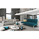 Kanapé széthúzhatós, smaragd/tölgy, ALIDA